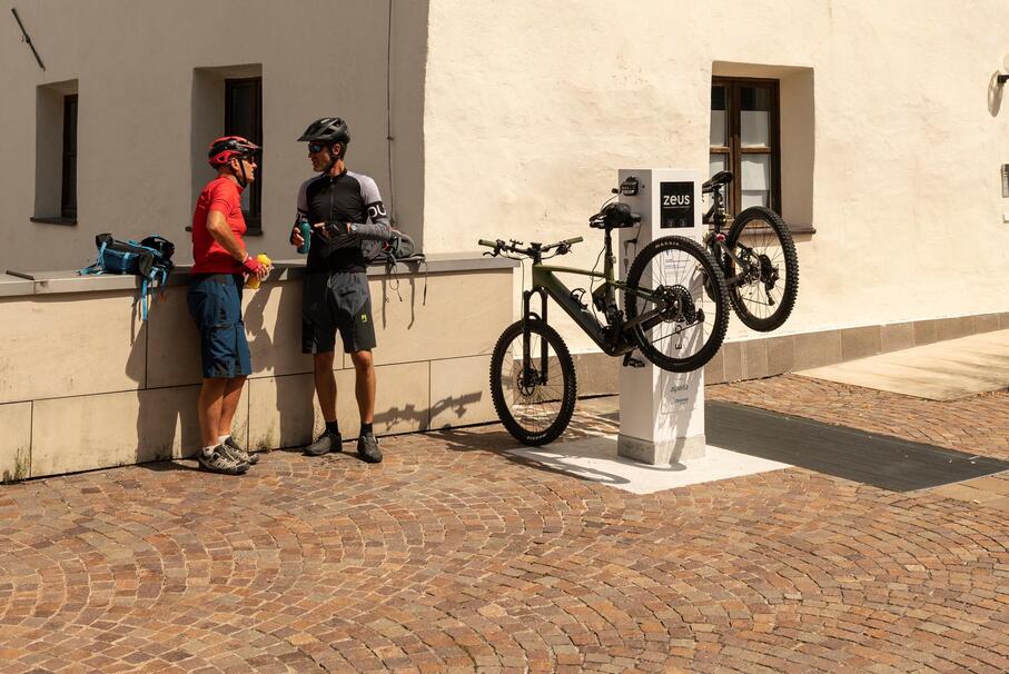 Break during a bike tour