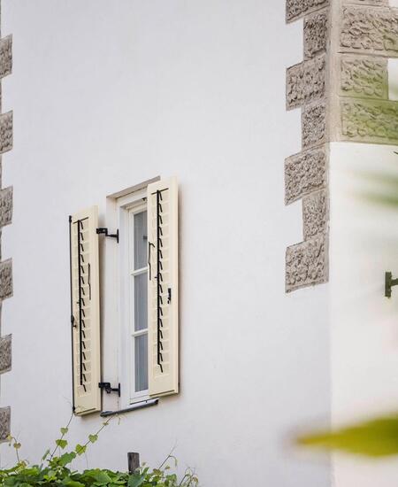Die Fassade unseres Hotels
