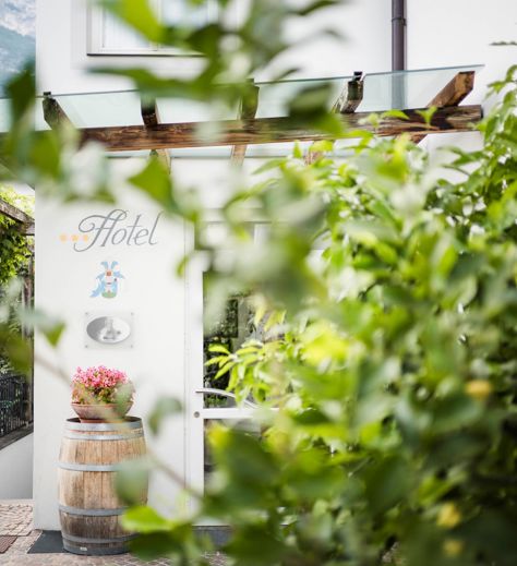 Der Eingang unseres Hotels